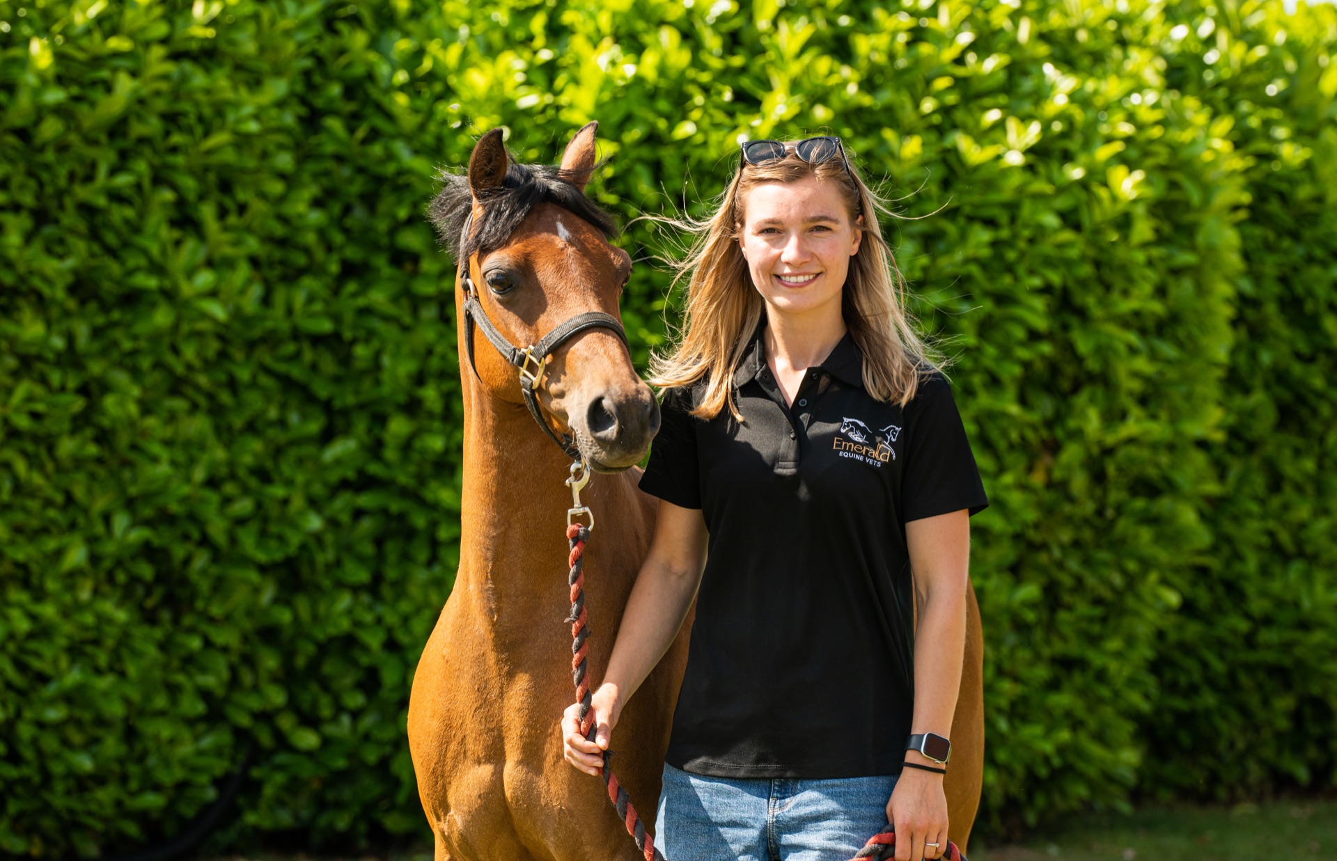 Team member with horse