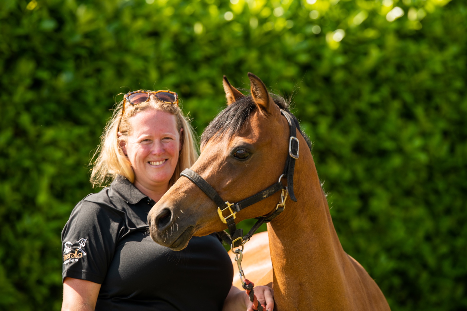 Team member with horse